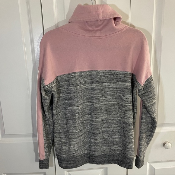 Victoria’s Secret Pink High Cowl Neck Pullover Size XS Sweatshirt Colorblock - Picture 2 of 8